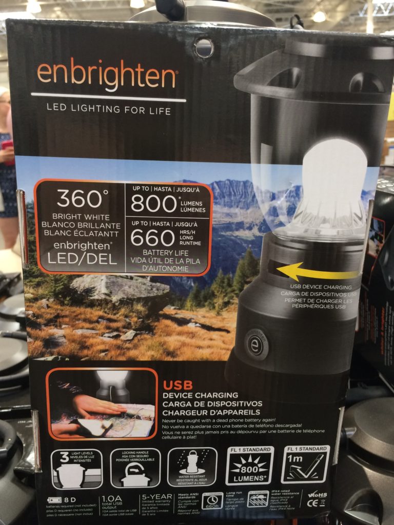 Costco1197312EnbrightenLEDLanternwithUSBPortinf CostcoChaser
