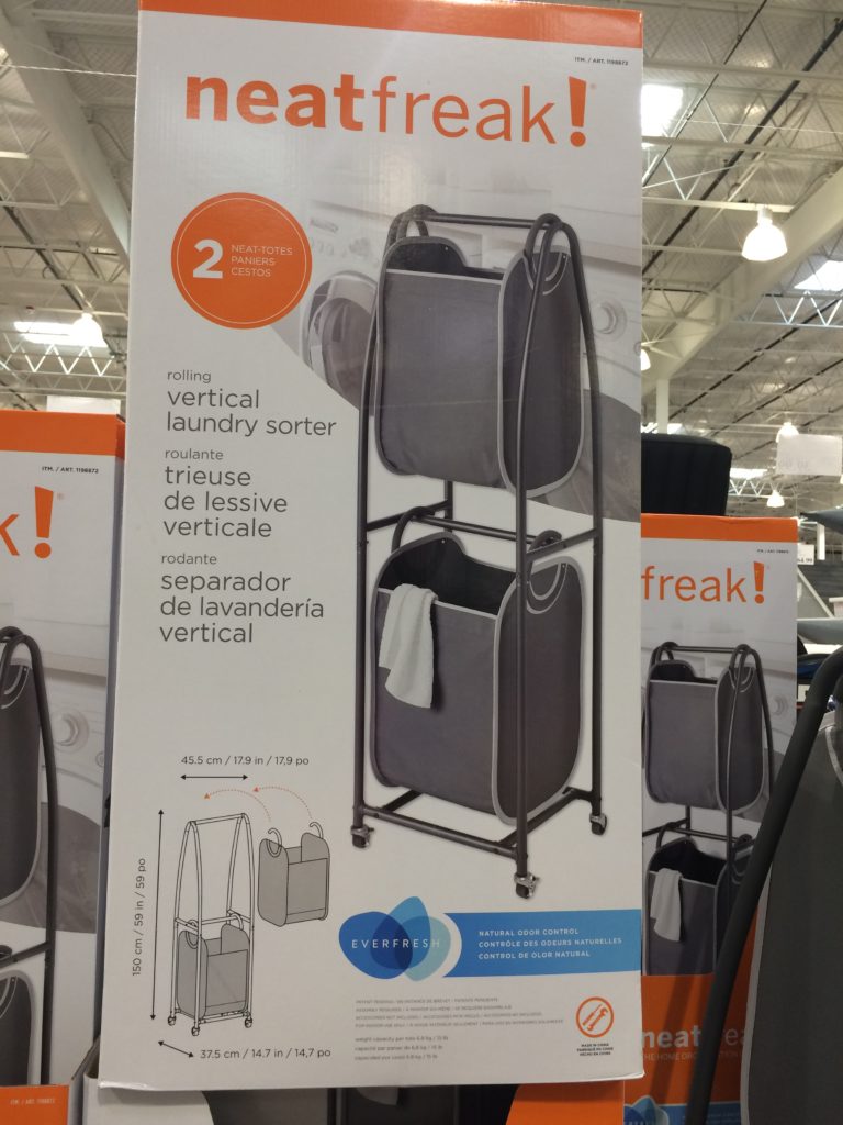 Costco1198872NeatfreakVerticalDoubleLaundrySorterbox CostcoChaser