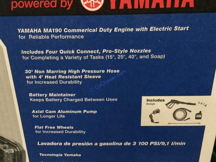Costco1217816YamahaPoweredElectricStart3100PSIGasPressure