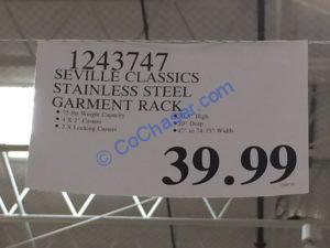 Costco-1243747-Seville-Classics-Stainless-Steel-Garment-Rack-tag
