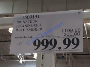 Costco-1500131- Signateur-5-Burner-Island-Grill-with-Smoker-tag