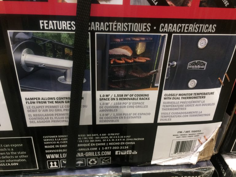 Costco1500153LouisianaGrills900PelletGrillwithSmokeboxspec