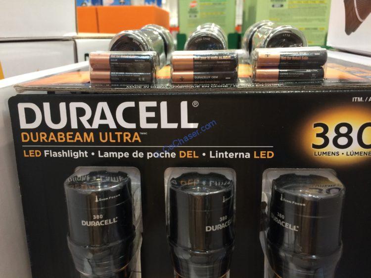 3-pack Duracell 380 Lumen LED Flashlight