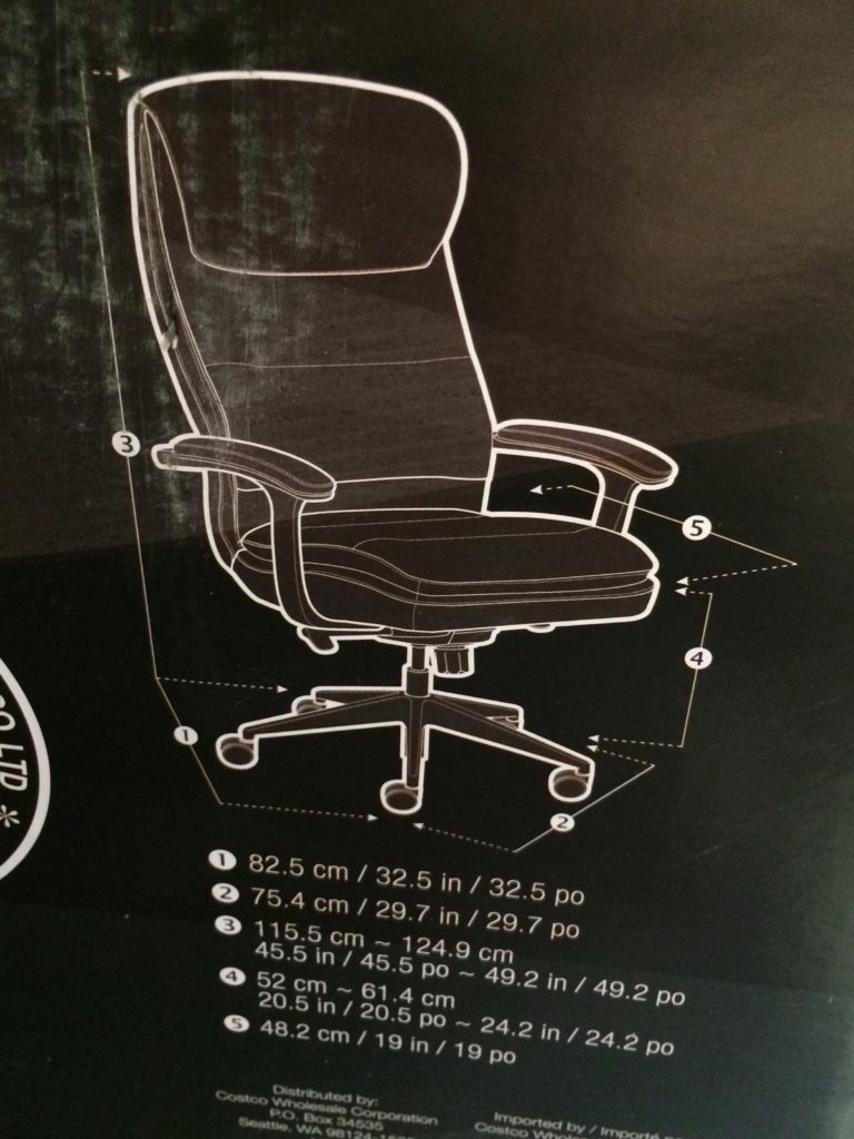 Costco2000860BeautyrestBlackExecutiveOfficeChairsize CostcoChaser
