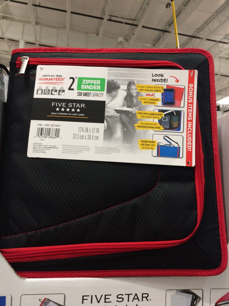 Costco2017007FiveStar2ZipperBinder CostcoChaser