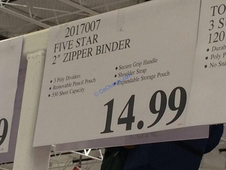 Costco2017007FiveStar2ZipperBindertag CostcoChaser