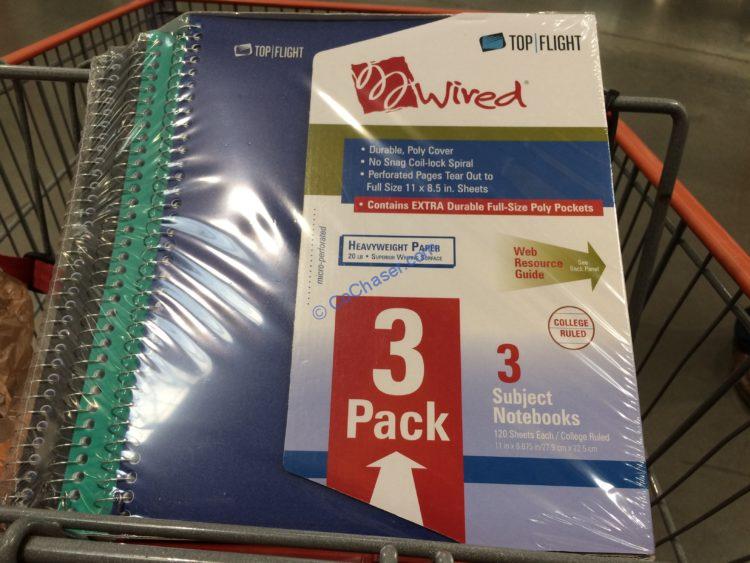 Top Flight 3 Subject Notebook 120PG / 3 Pack