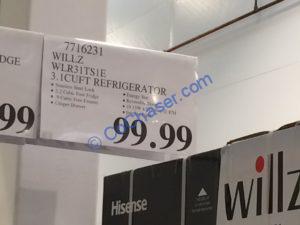 Costco-7716231-Willz WLR31TSIE -3.1-Cuft-Refrigerator-tag