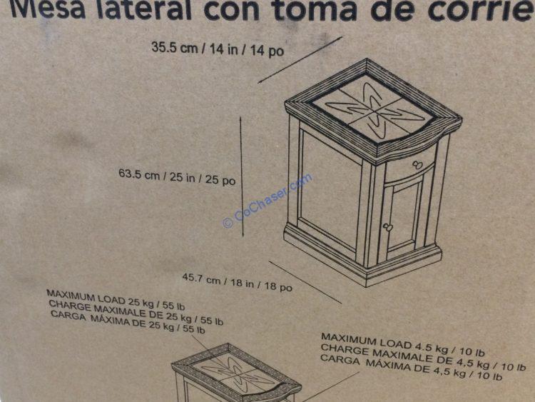 Costco1041224ChairsideTablewithPowersize CostcoChaser