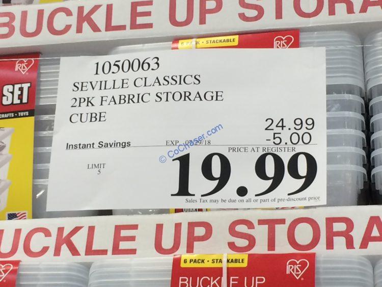 Costco1050063 SevilleClassics2PKFabricStorageCubetag CostcoChaser