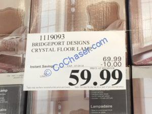 Costco-1119093- Bridgeport Designs Crystal Floor Lamp-tag