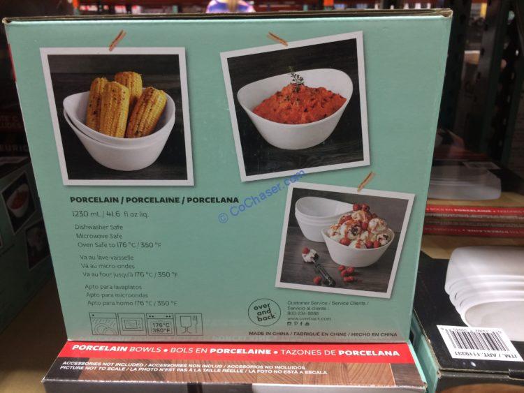 Over and Back Porcelain Bowl 4 Pack CostcoChaser