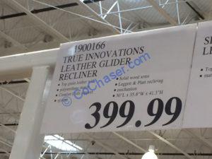 Costco-1900166-True-Innovations-Leather-Glider-Recliner-tag