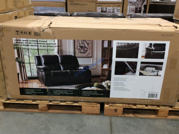 Costco2000733LeatherPowerRecliningLoveseatbox CostcoChaser