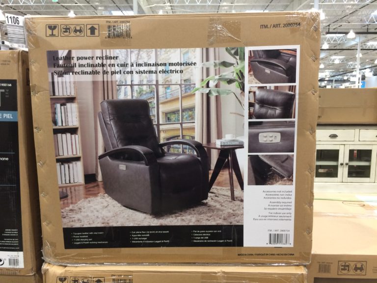Costco2000754 LeatherPowerRecliner1 CostcoChaser