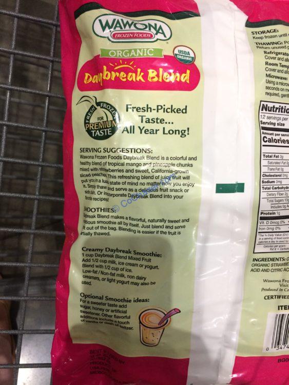 Wawona Frozen Foods Organic Daybreak Blend 4 Pound Bag CostcoChaser