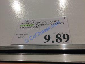 Costco-684779-Wawona-Frozen-Foods-Organic-Daybreak-Blend-tag