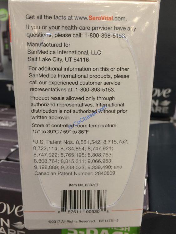 Costco833727SeroVitalDietarySupplementspec CostcoChaser