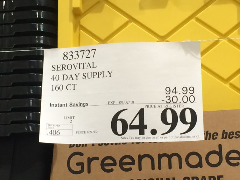 Costco833727SeroVitalDietarySupplementtag CostcoChaser