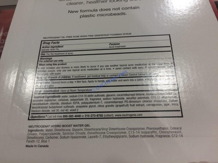 Costco1060245NeutrogenaOilFreeAcneWash PinkGrapefruitScrub