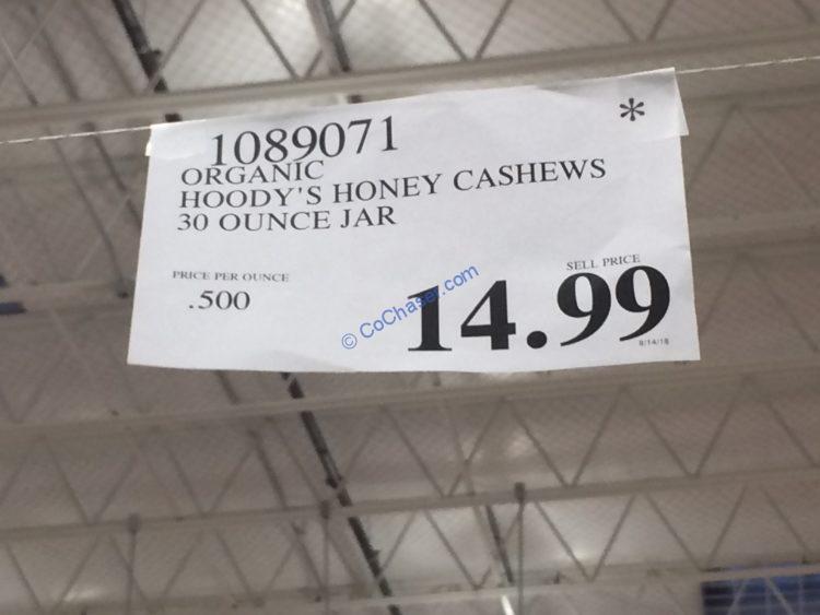 Organic Hoody’s honey Cashews 30 Ounce Jar CostcoChaser