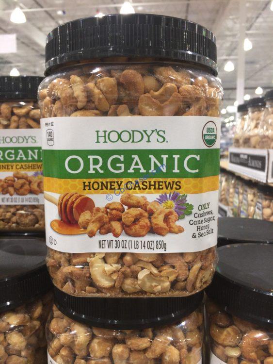 Organic Hoody’s honey Cashews 30 Ounce Jar