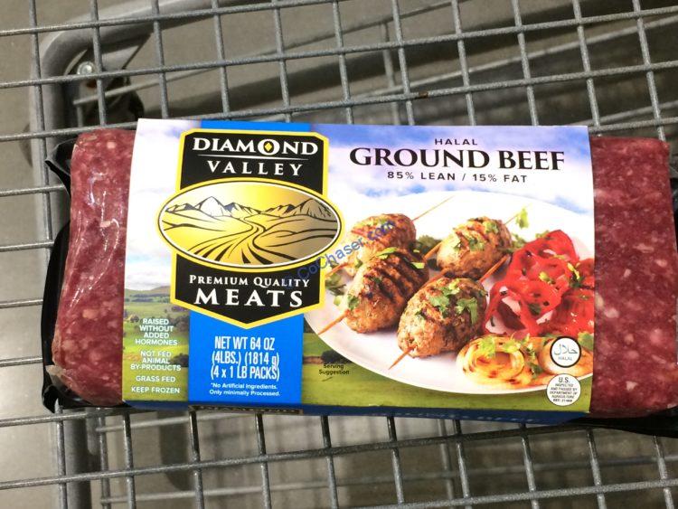 Diamond Valley Halal Ground Beef 4/1 Pound Packages