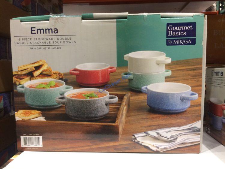 Gourmet Basics Double Handle Bowl Set 6PC Stoneware, Model5227511 CostcoChaser