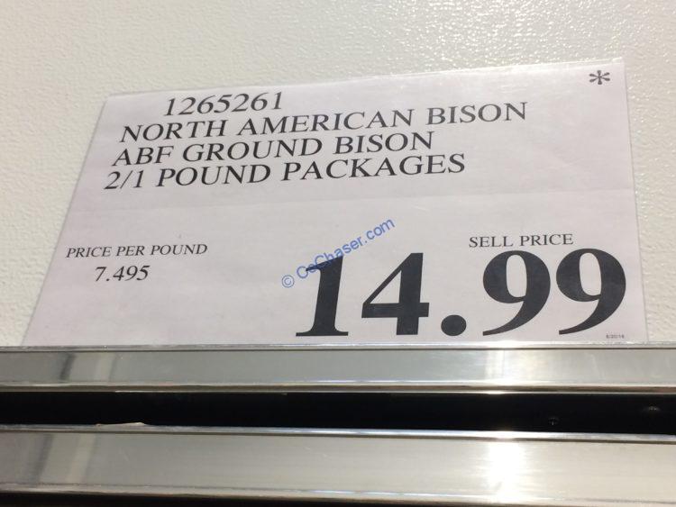 North American Bison ABF Ground Bison 2/1 Pound Packages CostcoChaser