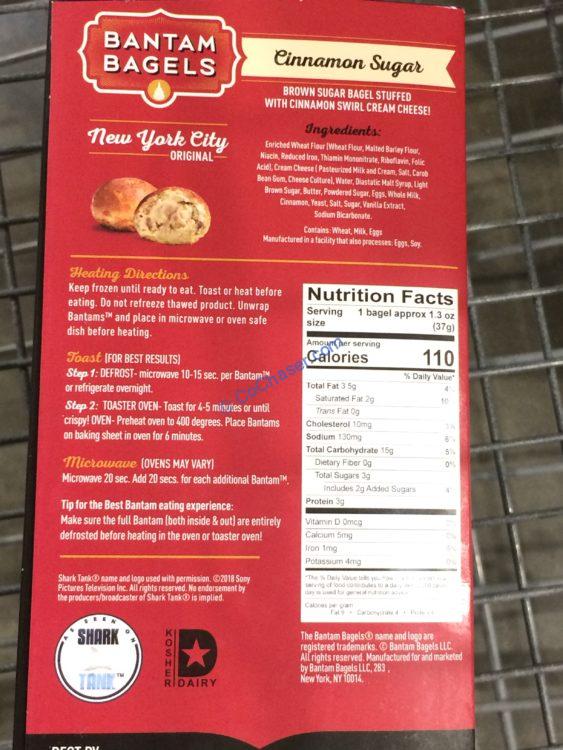 Bantam Bagels Cinnamon Sugar Bagels 24 Count Box CostcoChaser