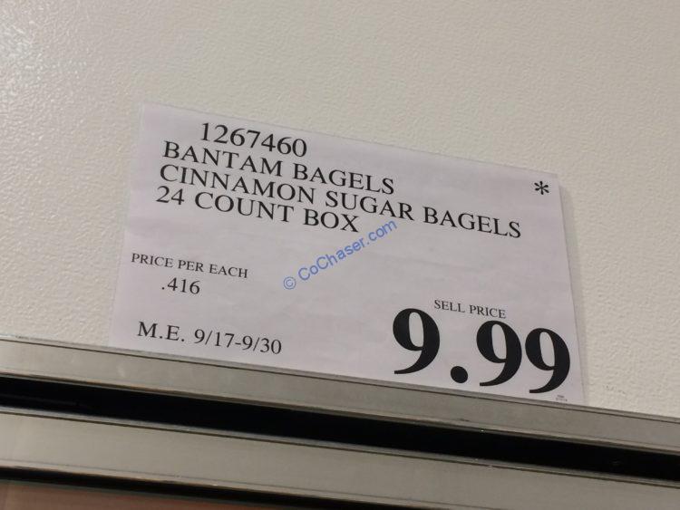 Bantam Bagels Cinnamon Sugar Bagels 24 Count Box CostcoChaser