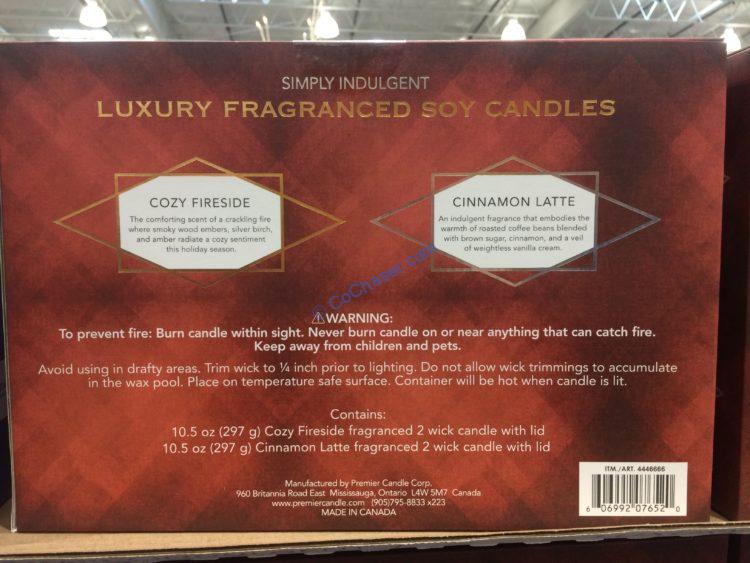 Costco4446666SimpleIndulgentLuxuryFragrancedSoyCandlesback