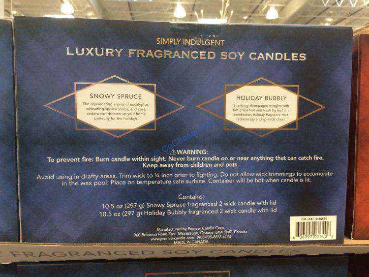 Costco4446666SimpleIndulgentLuxuryFragrancedSoyCandlesback1