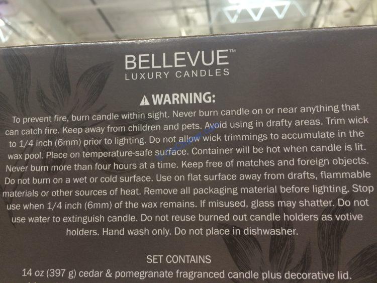 Bellevue Luxury Candles Set 4 Pieces CostcoChaser