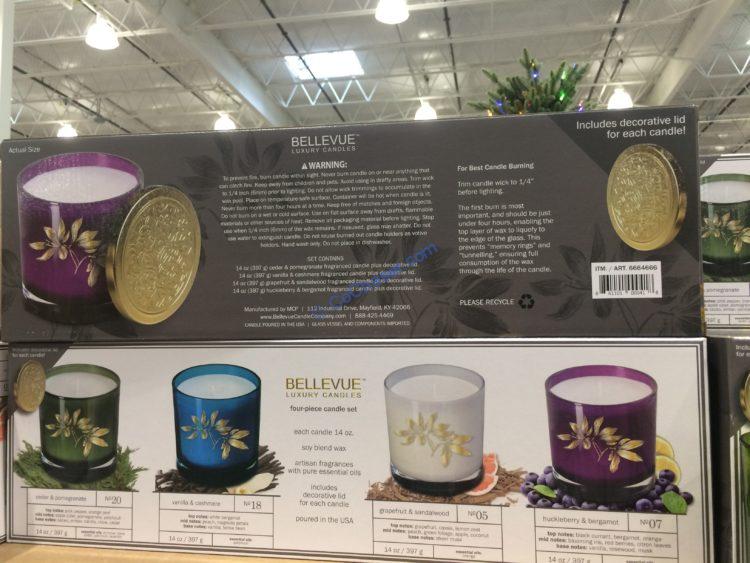 Bellevue Luxury Candles Set 4 Pieces CostcoChaser