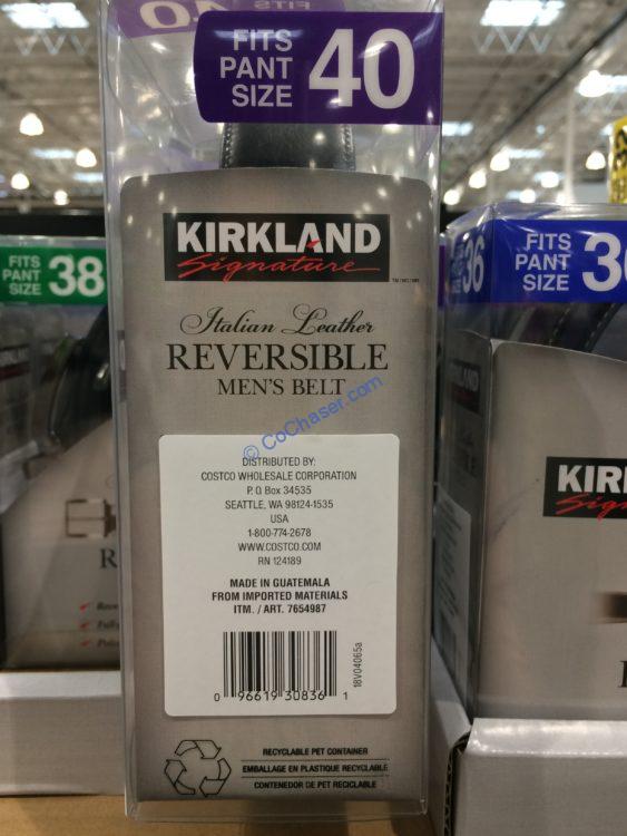 Kirkland Signature Men's Reversible Leather Belt