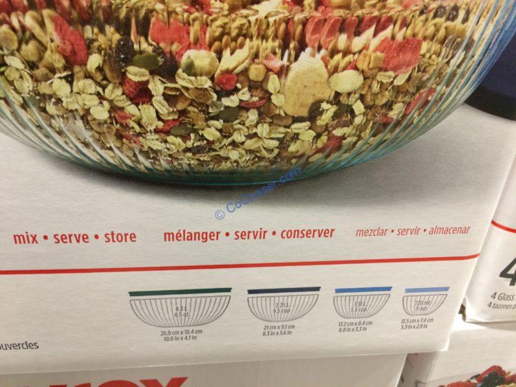 Costco1119590Pyrex4PCGlassSculptedMixingBowlspart CostcoChaser