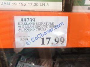 Costco-88739-Kirkland-Signature-91- Lean-Ground-Beef-tag