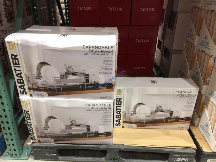 Costco1050202 SabatierExpandableDishRackwithStemwareRackall