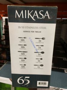 Costco-1231566-Mikasa –Stainless-Steel-65PC-Flatware-Set-item