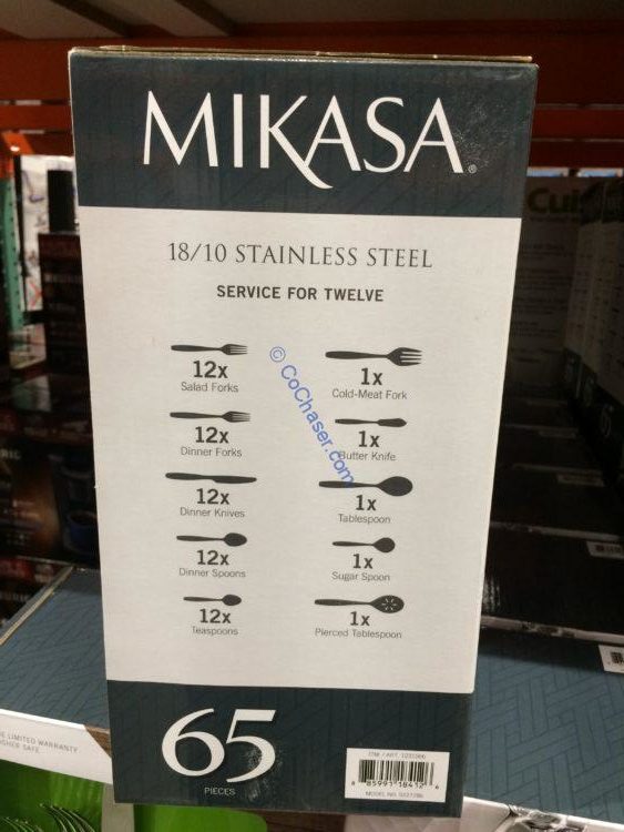 Costco1231566Mikasa StainlessSteel65PCFlatwareSetitem