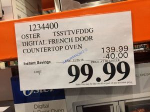 Costco-1234400-Oster-Digital-French-Door-Countertop-Oven-tag