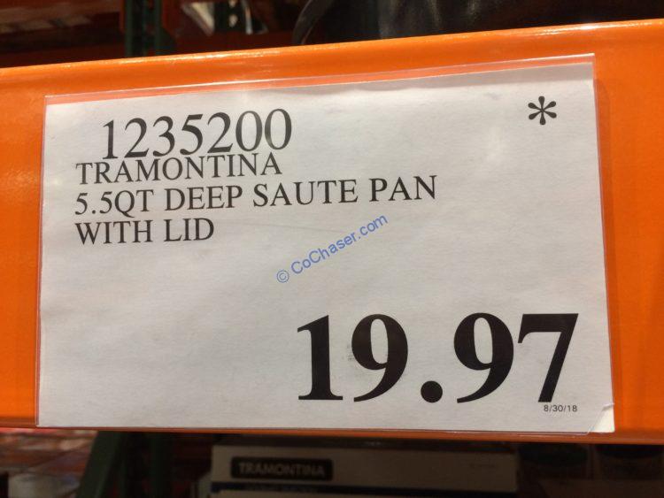 Costco1235200Tramontina5.5Q DeepSautéPanwithLidtag CostcoChaser