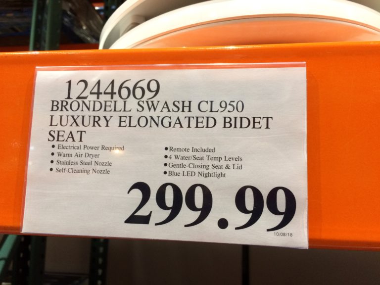 Costco1244669BrondellSwashCL950LuxuryElongatedBidetSeattag