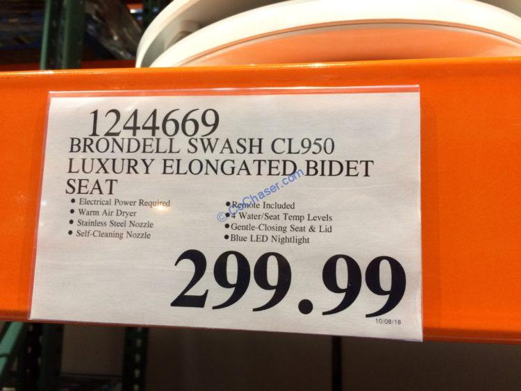 Brondell Swash CL950 Luxury Elongated Bidet Seat CostcoChaser