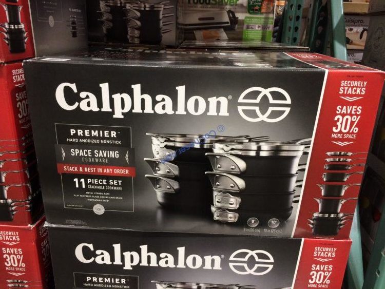 Calphalon Premier 11-piece Space Saving Cookware Set
