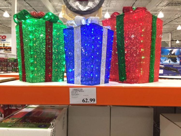 LED Gift Boxes Set of 3 Nestable
