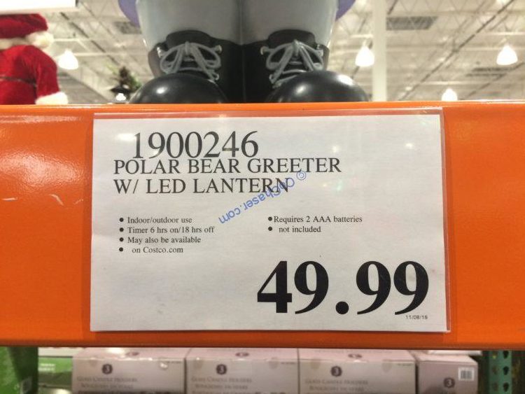 Costco1900246PolarBearGreeterwithLEDLanterntag CostcoChaser