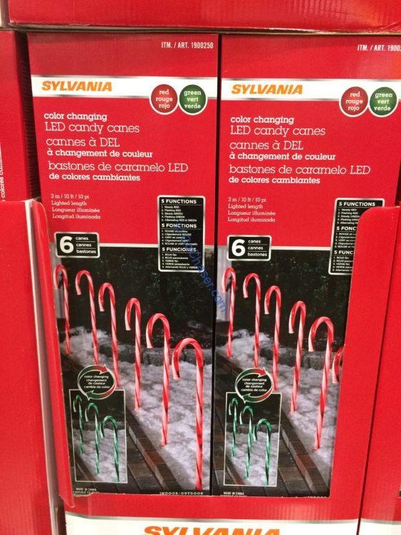 Sylvania Candy Cane Lights Set of 6