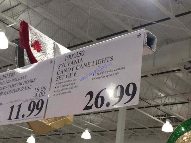 Sylvania Candy Cane Lights Set of 6 CostcoChaser
